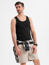 Ombre Clothing Tricou basic din bumbac pentru bărbați - negru