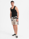 Ombre Clothing Tricou basic din bumbac pentru bărbați - negru