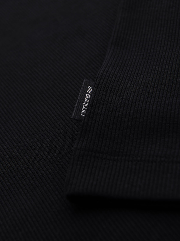 Ombre Clothing Tricou basic din bumbac pentru bărbați - negru