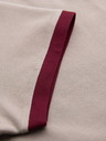 Ombre Clothing Tricou pentru bărbați cu inserții contrastante și decolteu în V - bej