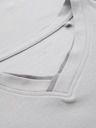 Ombre Clothing Tricou pentru bărbați cu inserții contrastante și decolteu în V - gri deschis
