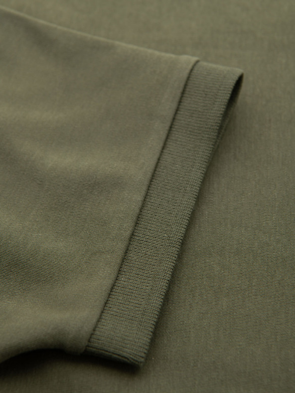 Ombre Clothing Tricou polo cu fermoar - măsliniu