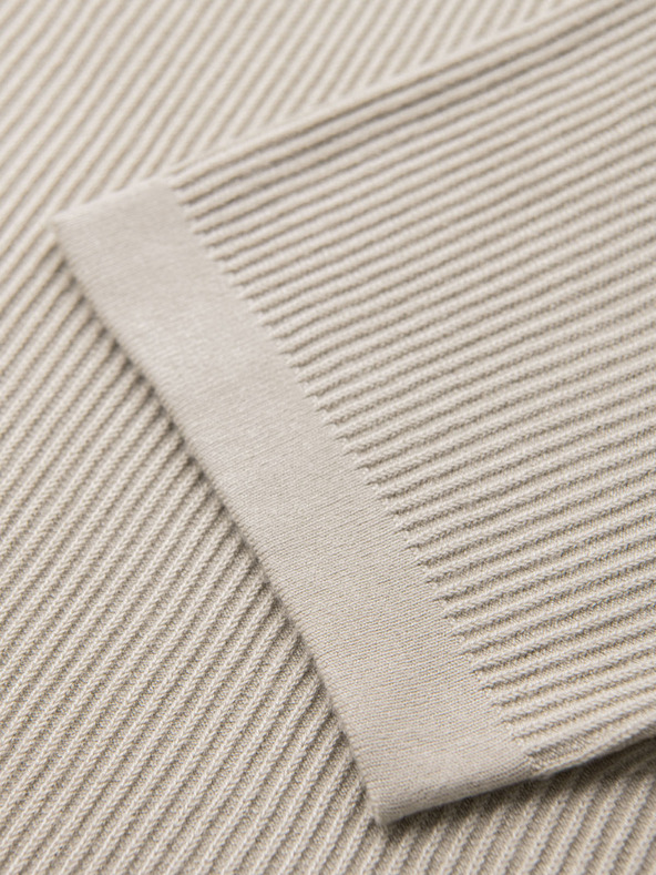 Ombre Clothing Tricou polo fără nasturi cu guler deschis - gri deschis