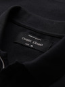 Ombre Clothing Tricou polo cu fermoar - negru