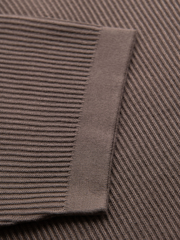 Ombre Clothing Tricou polo fără nasturi cu guler deschis - cenușiu