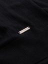 Ombre Clothing Pulover pentru bărbați cu decolteu rotund și mâneci scurte - negru