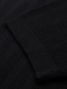 Ombre Clothing Pulover pentru bărbați cu decolteu rotund și mâneci scurte - negru