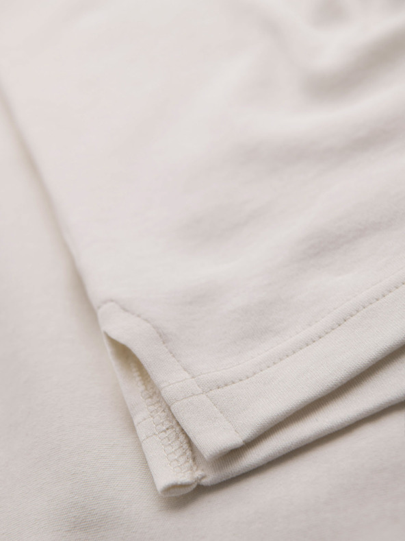 Ombre Clothing Tricou polo cu fermoar - alb