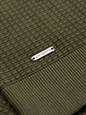 Ombre Clothing Tricou polo tricotat pentru bărbați fără nasturi - măslinie