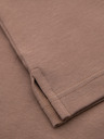 Ombre Clothing Tricou polo cu fermoar - maro deschis