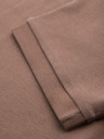 Ombre Clothing Tricou polo cu fermoar - maro deschis