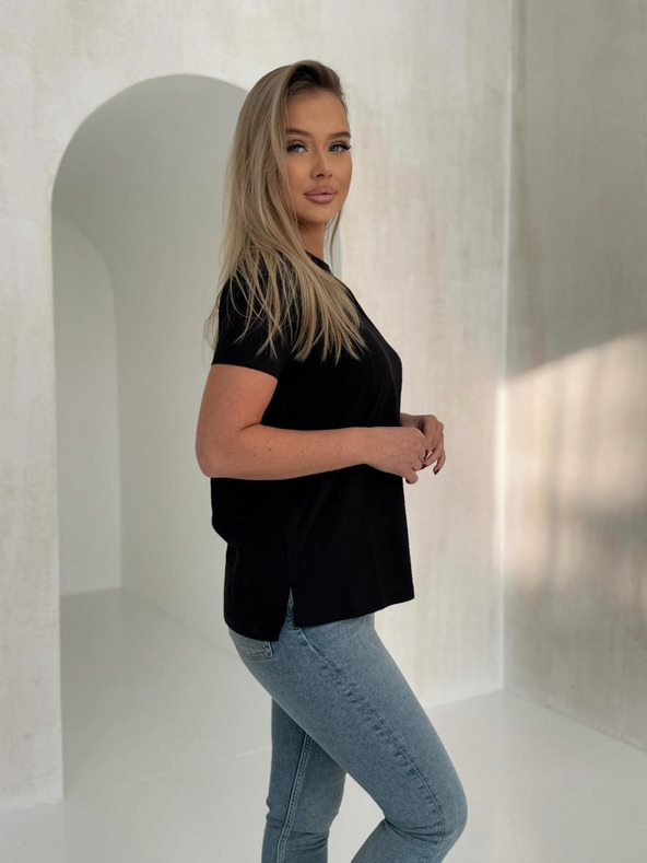 Edoti Tricou negru oversize