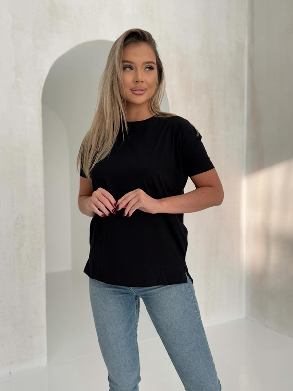 Edoti Tricou negru oversize