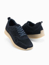 Ombre Clothing Adidași ușori din piele întoarsă pentru bărbați în stil sport - bleumarin