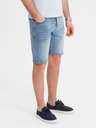 Ombre Clothing Pantaloni scurți din denim pentru bărbați, croială clasică - albastru deschis