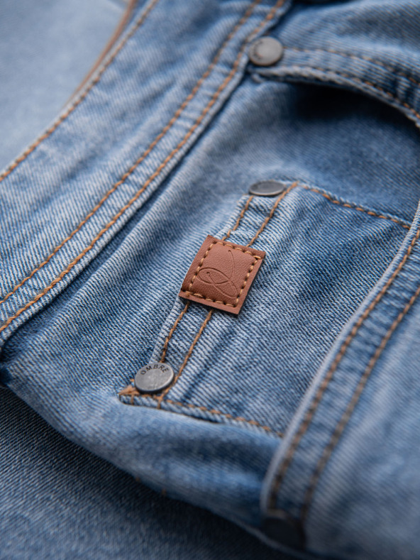 Ombre Clothing Pantaloni scurți din denim pentru bărbați, croială clasică - albastru deschis