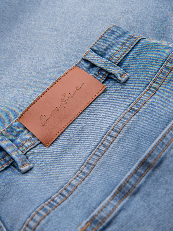 Ombre Clothing Pantaloni scurți din denim pentru bărbați, croială clasică - albastru deschis