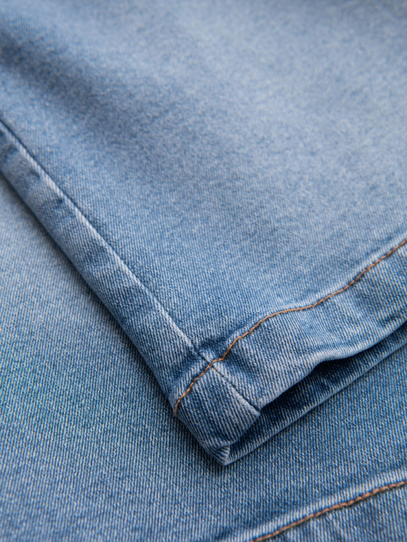 Ombre Clothing Pantaloni scurți din denim pentru bărbați, croială clasică - albastru deschis