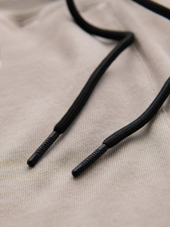 Ombre Clothing Pantaloni scurți de trening pentru bărbați cu dungi late - bej