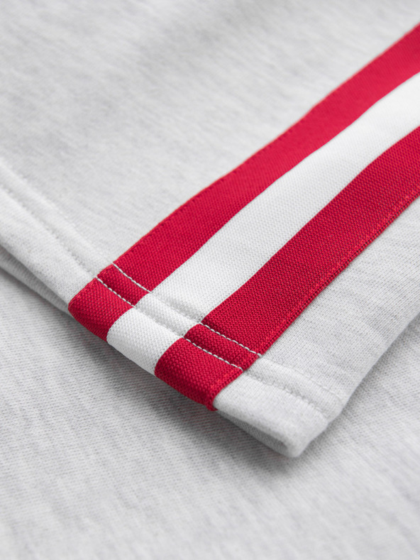 Ombre Clothing Pantaloni scurți de trening pentru bărbați cu tiv și brâu nervurat - gri melanj