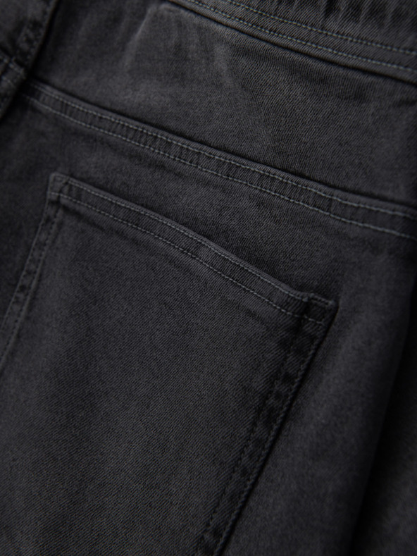 Ombre Clothing Pantaloni scurți pentru bărbați cu talie elastică și efect uzat - gri