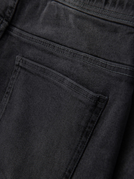 Ombre Clothing Pantaloni scurți pentru bărbați cu talie elastică și efect uzat - gri