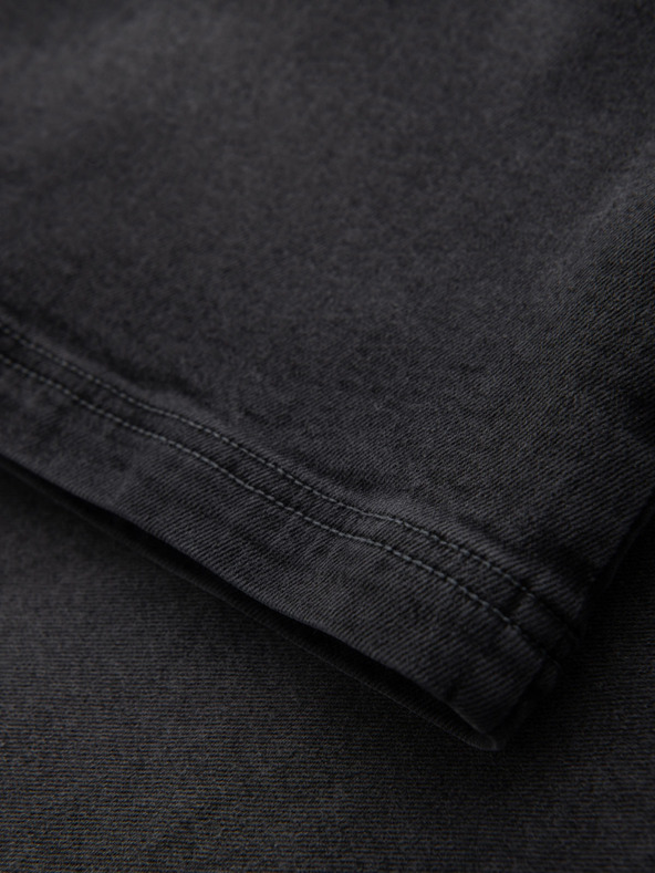 Ombre Clothing Pantaloni scurți pentru bărbați cu talie elastică și efect uzat - gri