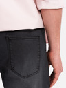 Ombre Clothing Pantaloni scurți din denim pentru bărbați, croială clasică - negri