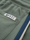 Ombre Clothing Pantaloni scurți de trening pentru bărbați cu tiv și brâu nervurat - oliv