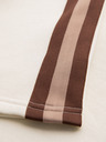 Ombre Clothing Pantaloni scurți de trening pentru bărbați cu tiv și brâu nervurat - crem