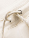 Ombre Clothing Pantaloni scurți de trening pentru bărbați cu tiv și brâu nervurat - crem