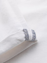 Ombre Clothing Pantaloni scurți din denim pentru bărbați cu manșetă - albi