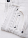 Ombre Clothing Pantaloni scurți din denim pentru bărbați cu manșetă - albi