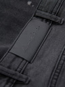 Ombre Clothing Pantaloni scurți de blugi pentru bărbați cu rupturi și manșetă - gri