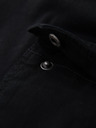 Ombre Clothing Pantaloni scurți din bumbac pentru bărbați cu talie elastică - negri