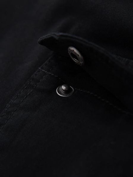 Ombre Clothing Pantaloni scurți din bumbac pentru bărbați cu talie elastică - negri