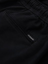 Ombre Clothing Pantaloni scurți din bumbac pentru bărbați cu talie elastică - negri