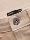 Ombre Clothing Pantaloni scurți din denim pentru bărbați cu manșetă - crem