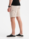 Ombre Clothing Pantaloni scurți pentru bărbați cu croială lejeră și buzunare cargo - crem