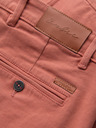 Ombre Clothing Pantaloni scurți din denim pentru bărbați cu manșetă - corai