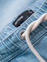 Ombre Clothing Pantaloni scurți pentru bărbați cu talie elastică și efect uzat - albastru deschis