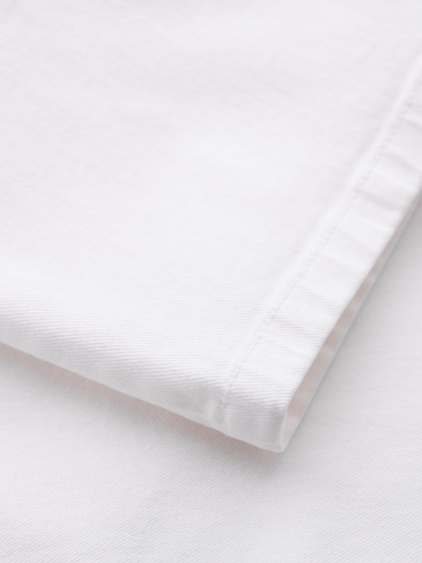 Ombre Clothing Pantaloni scurți din denim pentru bărbați, croială clasică - alb