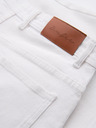 Ombre Clothing Pantaloni scurți din denim pentru bărbați, croială clasică - alb