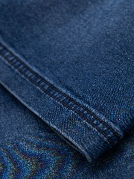 Ombre Clothing Pantaloni scurți pentru bărbați cu talie elastică și efect uzat - albastru