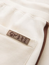 Ombre Clothing Pantaloni de trening pentru bărbați cu bordură și tăietură pe picioare - crem