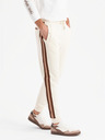 Ombre Clothing Pantaloni de trening pentru bărbați cu bordură și tăietură pe picioare - crem