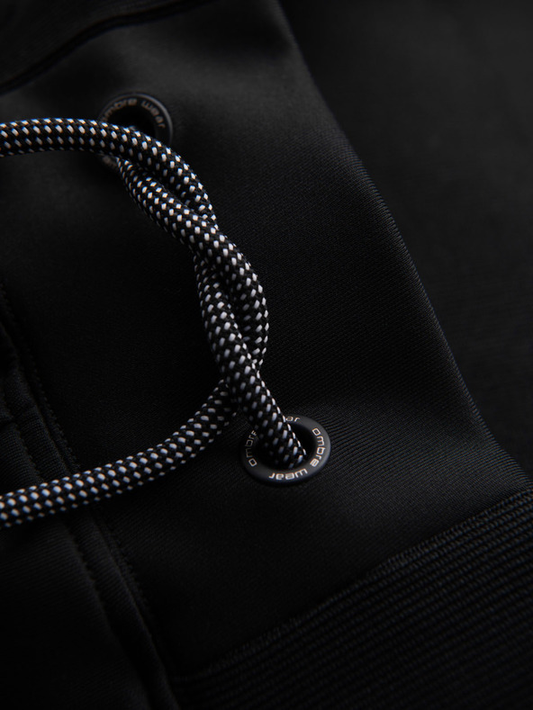 Ombre Clothing Pantaloni de trening pentru bărbați cu bordură contrastantă - negru