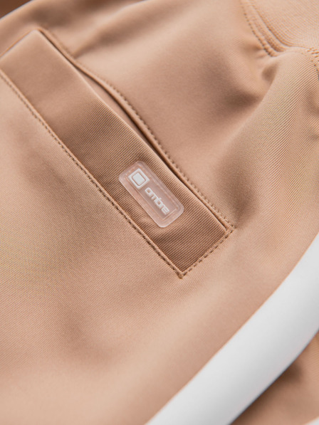Ombre Clothing Pantaloni de trening joggers pentru bărbați cu dungi contrastante - bej