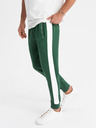 Ombre Clothing Pantaloni de trening pentru bărbați cu bordură contrastantă - verde închis