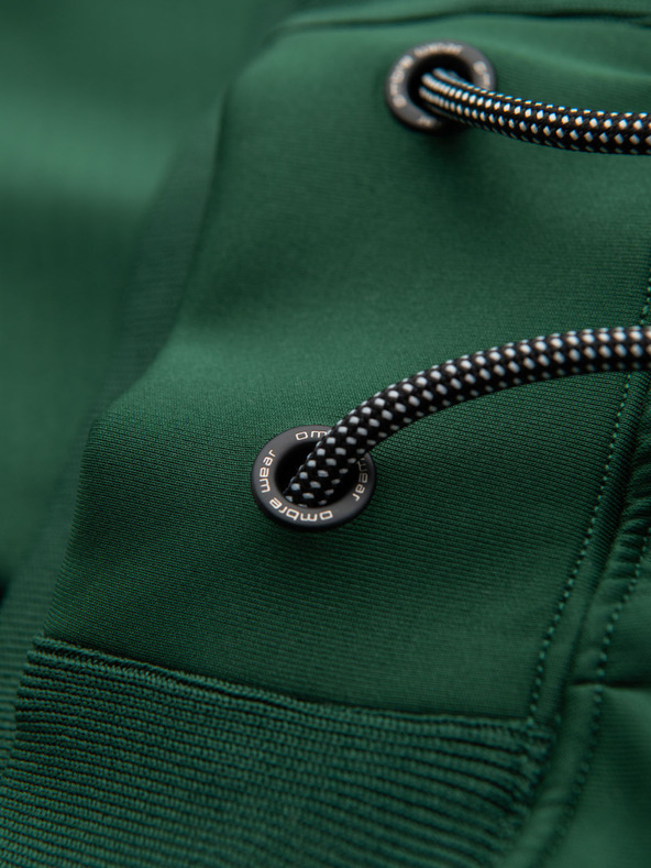 Ombre Clothing Pantaloni de trening pentru bărbați cu bordură contrastantă - verde închis